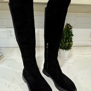 Antonio Melani Black Suede Knee-High Women's Boots 8.5